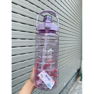 [bongbaydecor24] bình nước chia vạch 2 lít nhựa trong suốt an toàn nhắc nhở thời gian uống nước