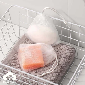 🌤️COD🌤️Túi Lưới Tạo Bọt Xà Phòng - Bao Lưới Đựng Xà Bông Tiện Lợi - 2 Lớp Có Dây Rút