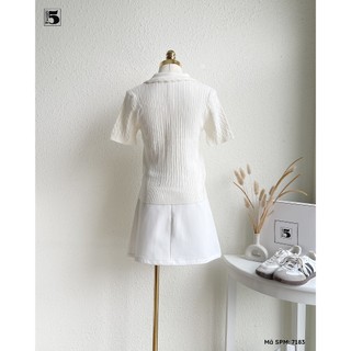Áo Polo Nữ Twentyfive Chất Liệu Dệt Kim, Thiết Kế Vặn Thừng, Cổ Sen Phối Ren Tinh Tế 7183