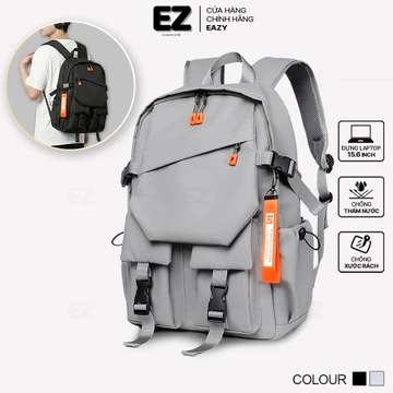 Unisex Elegant Backpack – Fits Laptop, Water-Resistant, for School, Black · BLU06