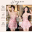 HT179a Váy ngủ sexy phối ren xẻ v1 chấm bi quyến rũ,đồ ngủ lụa dáng xòe hách dáng HT179a
