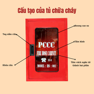 Tủ cc trong nhà,tủ vách tường, tủ đựng bình cc,đựng lăng phun,cuộn vòi 600x400x200