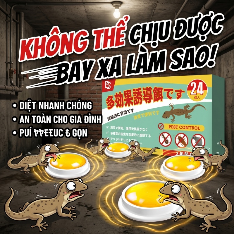 🦎 Mua 1 tặng 1, 48 viên – Thuốc diệt & đuổi tắc kè, phiên bản 2026 nâng cấp, cô đặc gấp 10 lần ✅