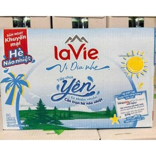 Thùng 24 chai Nước khoáng Lavie 500ml Vị Dịu Nhẹ Phiên Bản Hè Náo Nhiệt