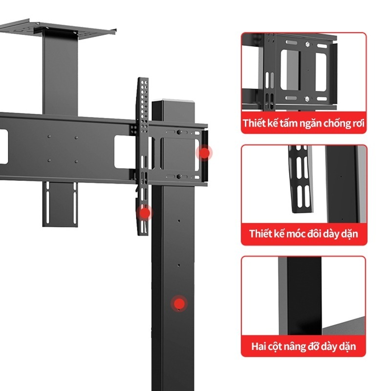 Giá Treo Tivi Di Động  32 - 85 Inch Kệ Treo Tivi Có Bánh Xe Di Chuyển - Ưu Việt Hơn NB AVA1500
