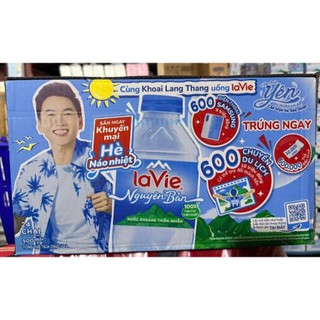 Thùng 24 chai nước khoáng LaVie 500ml Giá sỉ Phiên Bản Hè Náo Nhiệt