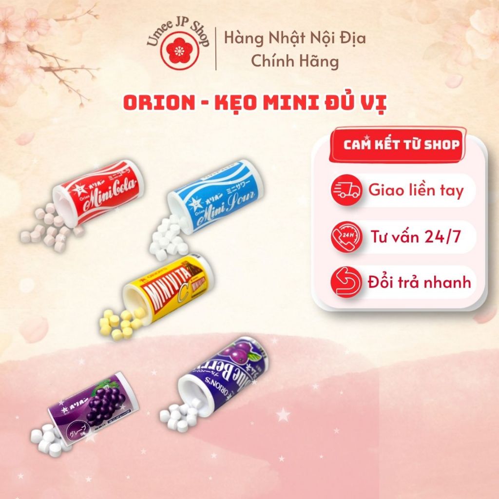 Kẹo viên mini ORION lọ 8g - Nội Địa Nhật