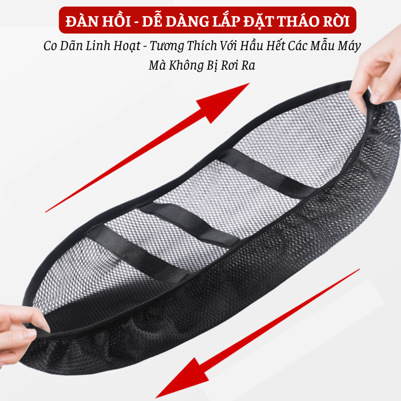 Bọc Yên Xe Máy, Vỏ Bọc Yên Xe Đệm Lưới 3D Thông Gió, Chịu Nhiệt Tốt, Siêu Êm Thoáng Khí