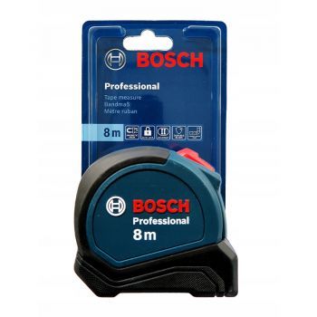 Thước Cuộn 8M Bosch 1600A01V3S - Thước Kéo Thép Bản Rộng 27mm Siêu Bền, Chống Va Đập, Có Nam Châm