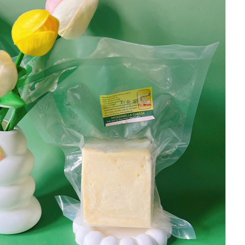 Phô Mai Mozzarella 500g _Kéo sợi, hàng nguyên khối_(CHỈ GIAO HCM) _Kèm Túi Giữ Nhiệt