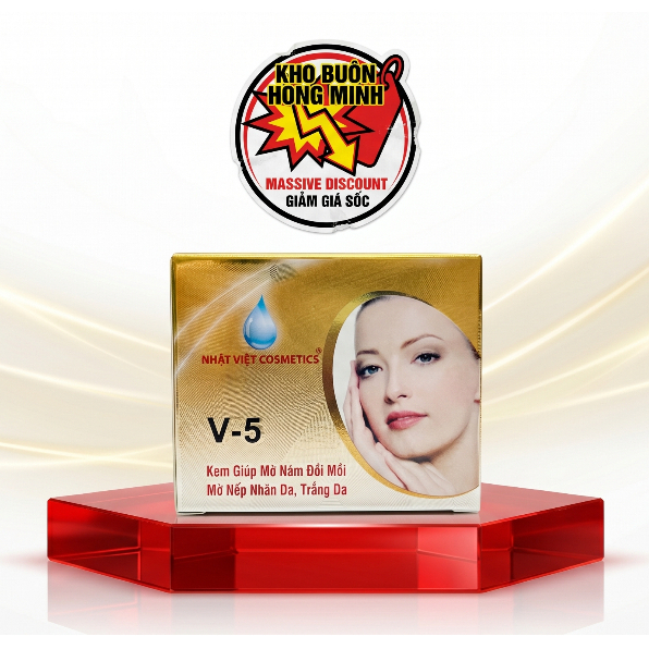 Kem Face Nhật Việt V5 - Chiết Xuất Sữa Ong Chúa, Giúp Da Sáng Mịn & Căng Mượt 8g