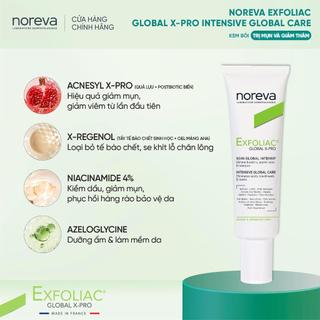 Noreva Exfoliac Global X-Pro 30ml Cho Da Dầu Mụn