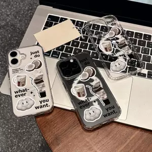Coconut Cloud cho iPhone 15Pro1614Pro trường hợp điện thoại từ tính đơn giản làm mới