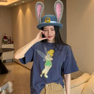 jennie với 26ss cổ tròn tay ngắn elfo ngực in retro làm cũ áo sơ mi phụ nữ