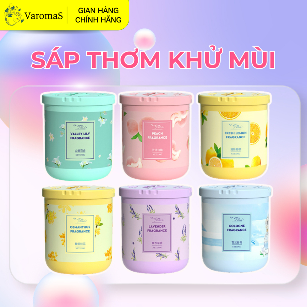 Sáp Thơm Phòng Khử Mùi Có Nhiều Hương Thơm Dịu Nhẹ Cho Phòng Ngủ, Nhà Vệ Sinh, Nhà Bếp, Phòng Khách ST24 190g