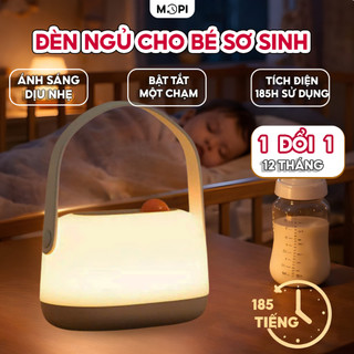 [ NÂNG CẤP] Đèn ngủ cho bé sơ sinh Mopi , cảm ứng một chạm, ánh sáng vàng dịu, bảo vệ mắt, tích điện 185h sử dụng