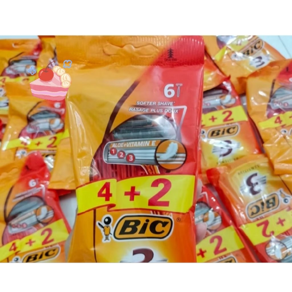 6 chiếc dao cạo râu bic 3 lưỡi chính hãng