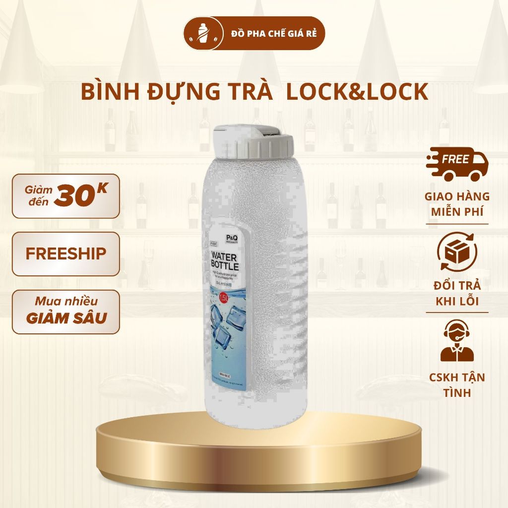 Bình nhựa đựng nước, bình đựng trà sữa Lock&Lock đủ size, đa dạng dung tích 1.5L/2.1L/2.6L tiện lợi