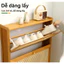 Tủ giày lật Tủ giày tre Chiều rộng 17/24cm Chống bụi và thoáng khí Dung lượng lớn Tiết kiệm diện tích