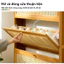 Tủ giày lật Tủ giày tre Chiều rộng 17/24cm Chống bụi và thoáng khí Dung lượng lớn Tiết kiệm diện tích