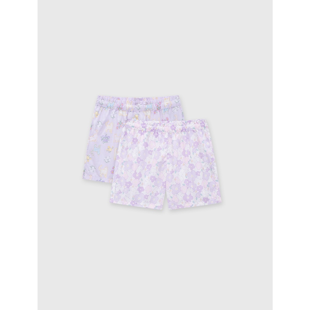 Combo 2 quần short bé gái CANIFA quần đùi mặc nhà in họa tiết dễ thương 1LA26S004