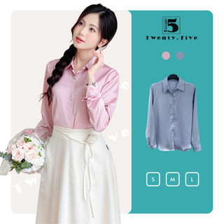 Áo sơ mi dài tay, vải lụa, trơn Twenty.5-  AL20