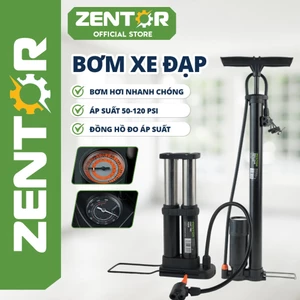 Bơm Xe Máy Xe đạp Zentor Nhỏ Gọn Đầu Van Đa Năng Siêu Nhẹ Dễ Dàng Di Chuyển Áp Suất Cao