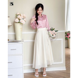 Áo sơ mi dài tay, vải lụa, trơn Twenty.5-  AL20