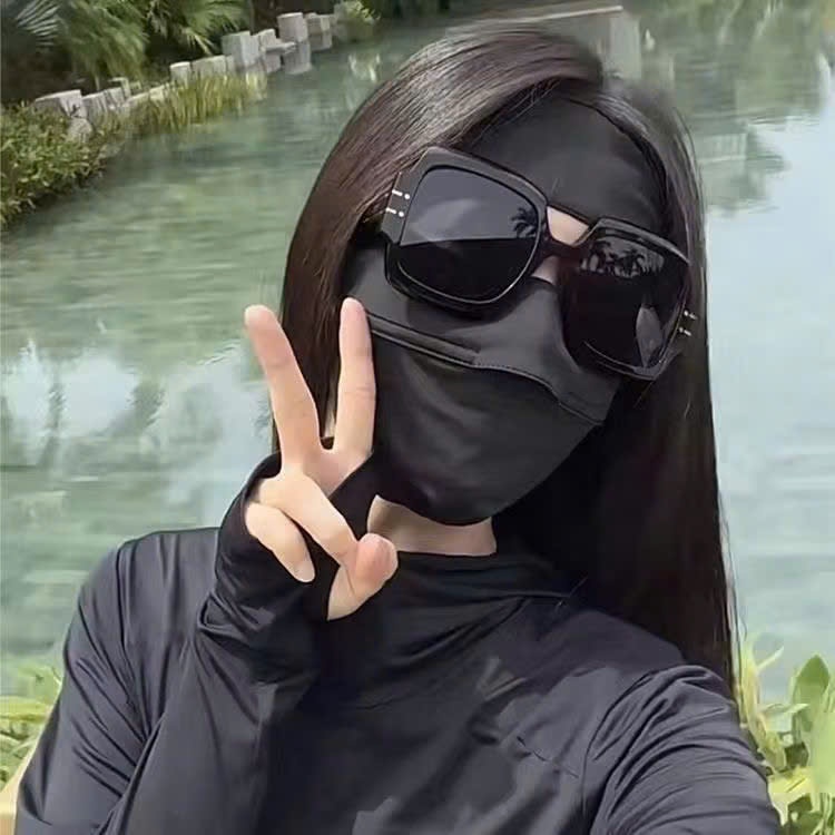 Mặt Nạ FullFace Chống Nắng, Chống Tia UV Tốt, Chất Liệu Cotton Su Mát Lạnh, Thoáng Khí KT2