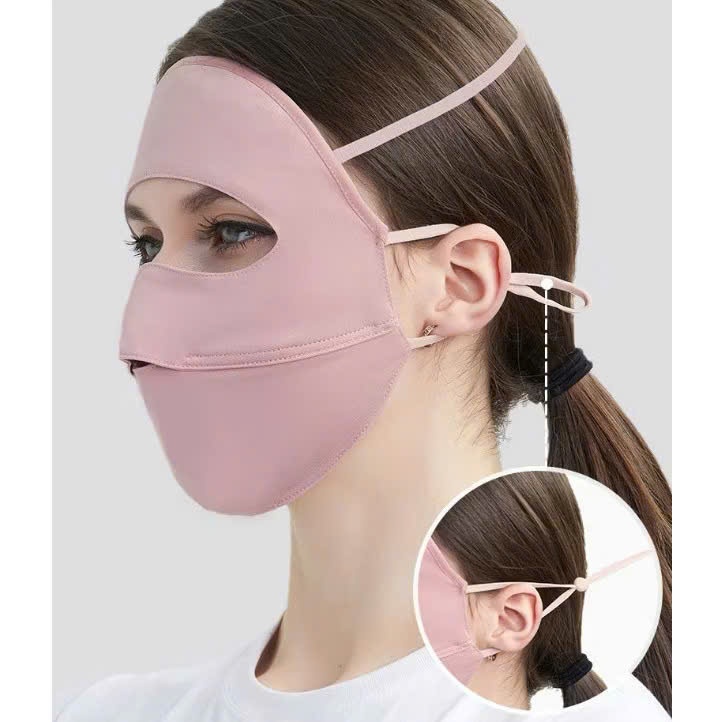 Mặt Nạ FullFace Chống Nắng, Chống Tia UV Tốt, Chất Liệu Cotton Su Mát Lạnh, Thoáng Khí KT2