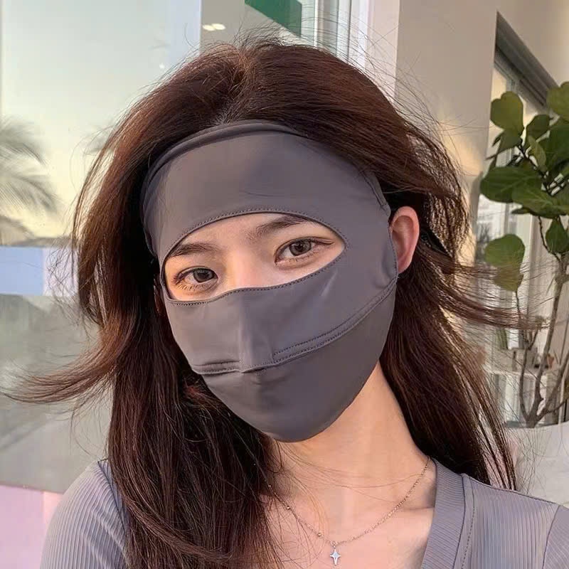 Mặt Nạ FullFace Chống Nắng, Chống Tia UV Tốt, Chất Liệu Cotton Su Mát Lạnh, Thoáng Khí KT2