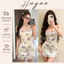HT185 Váy ngủ cotton hoạ tiết mèo tím tôn dáng,đồ ngủ nữ cute dễ thương gợi cảm HT185