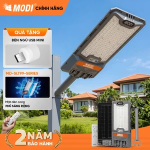 Đèn Liền Thể Năng Lượng Mặt Trời MODI SOLAR Cảm Biến Ánh Sáng, Góc Chiếu Sáng Rộng Siêu Sáng