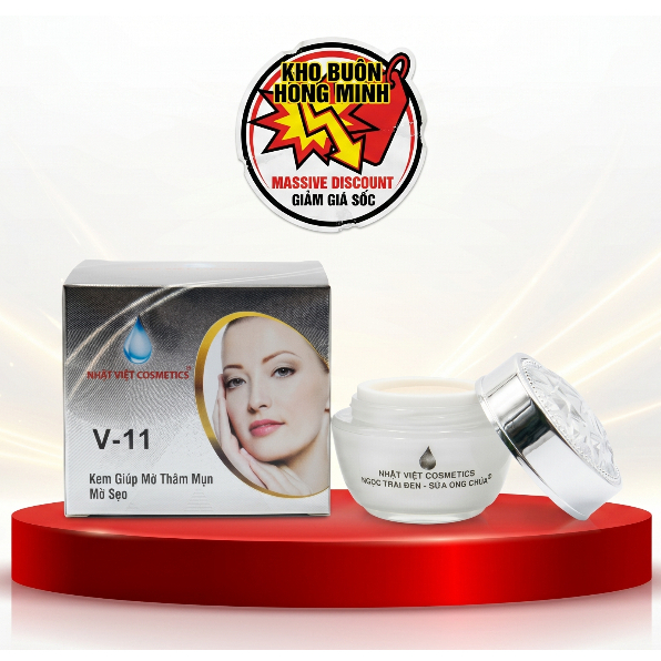 Kem Dưỡng Da Nhật Việt V11 [Xám] - Dưỡng Sáng Mịn, Kiểm Soát Nhờn, Cải Thiện Bề Mặt Da 10g