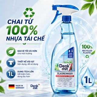 Nước xịt lau kính Denkmit Glasreiniger 1L Đức – Sạch kính không vệt, chống mờ hơi nước, sáng bóng chuẩn EU