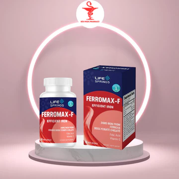 [CHÍNH HÃNG] Bổ máu Life Springs FERROMAX - F Bổ sung sắt hữu cơ nano sắt hỗ trợ cải thiện thiếu máu do thiếu sắt
