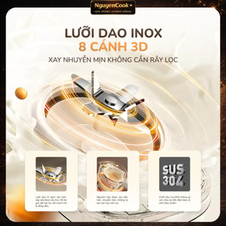 [Chính Hãng] Máy làm sữa hạt UNIE UCB15 dung tích 1.5L, giảm ồn 30%, 10 chức năng nấu