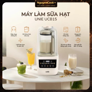 [Chính Hãng] Máy làm sữa hạt UNIE UCB15 dung tích 1.5L, giảm ồn 30%, 10 chức năng nấu