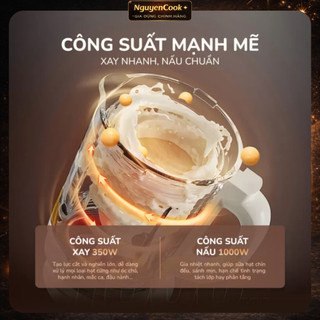 [Chính Hãng] Máy làm sữa hạt UNIE UCB15 dung tích 1.5L, giảm ồn 30%, 10 chức năng nấu