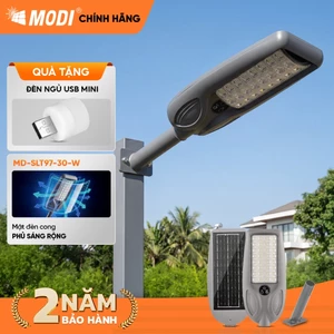 Đèn Đường Hình Lá MODI SOLAR Năng Lượng Mặt Trời Chiếu Sáng Ngoài Trời