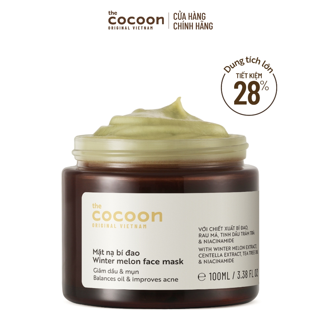 [MUA 2 GIẢM 41%] Combo Mặt nạ bí đao Cocoon 100ml & Nước sen Hậu Giang Cocoon 310ml