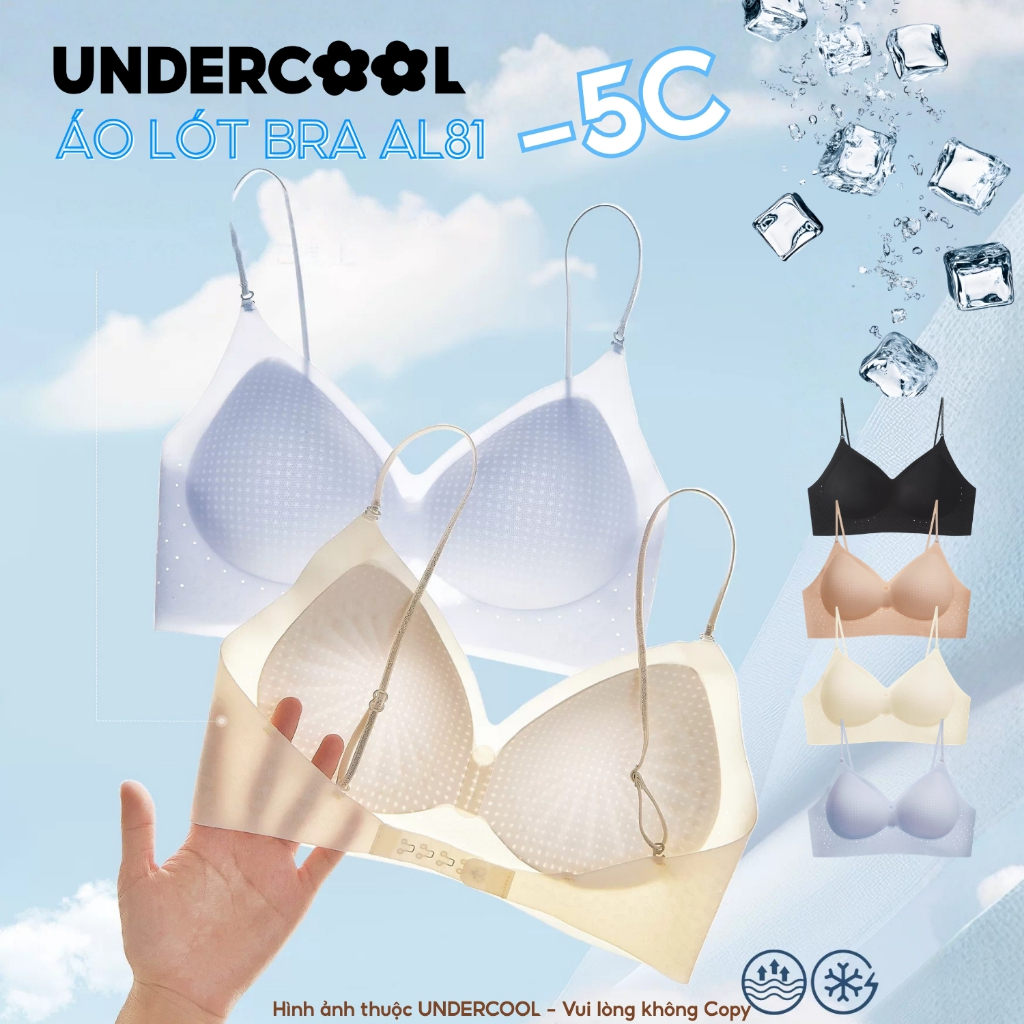 Áo Lót Ngực Bra Nữ UNDERCOOL - Áo Ngực Su Không Gọng Seamless, Đệm Mút Cố Định, Mềm Mại Thoáng Khí Chống Lộ AL81