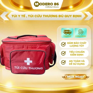 Túi y tế , túi cứu thương, Túi sơ cứu loại A B C đầy đủ vật tư chuẩn theo quy định của bộ y tế(Bao gồm nẹp gỗ)