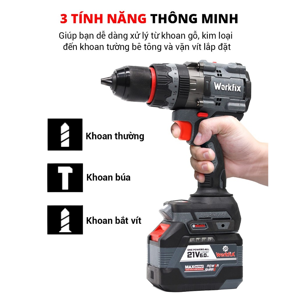 Máy Khoan Rút Lõi WF-ID165PLUS Siết 165N, Combo Mũi Khoan 63mm Chuôi Dài Chuyên Rút Lõi Bê Tông