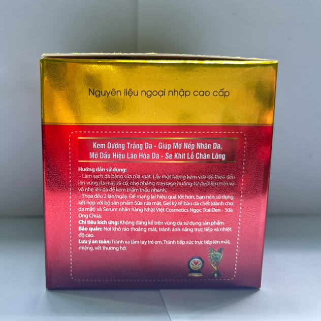 Kem Face Ngọc Trai Đen - Dưỡng Ẩm, Trắng Da, Mềm Mượt Nhật Việt V14 [Đỏ-Vàng] 13g
