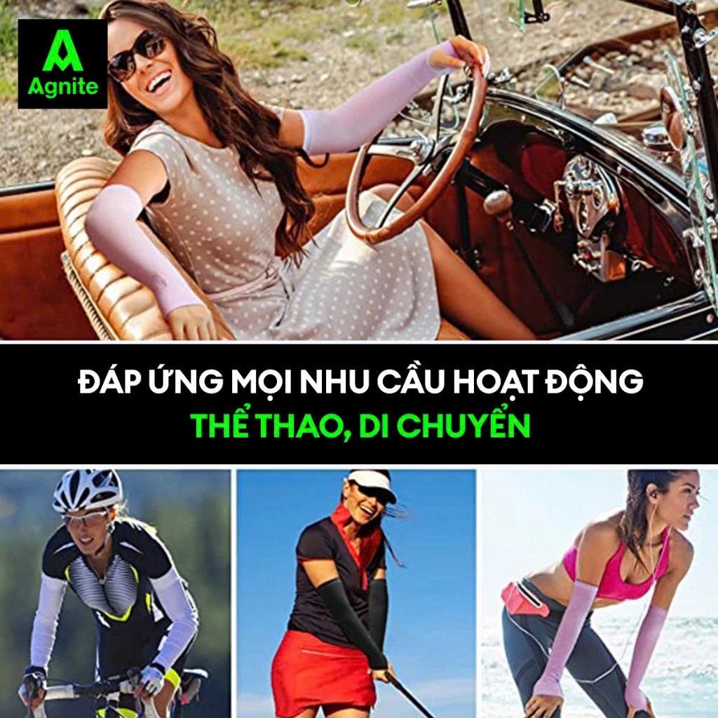 Găng Tay Thể Thao Agnite Chất Liệu Co Giãn Thoáng Mát Thấm Hút Mồ Hôi, Bao Tay Đi Đường, Trekking