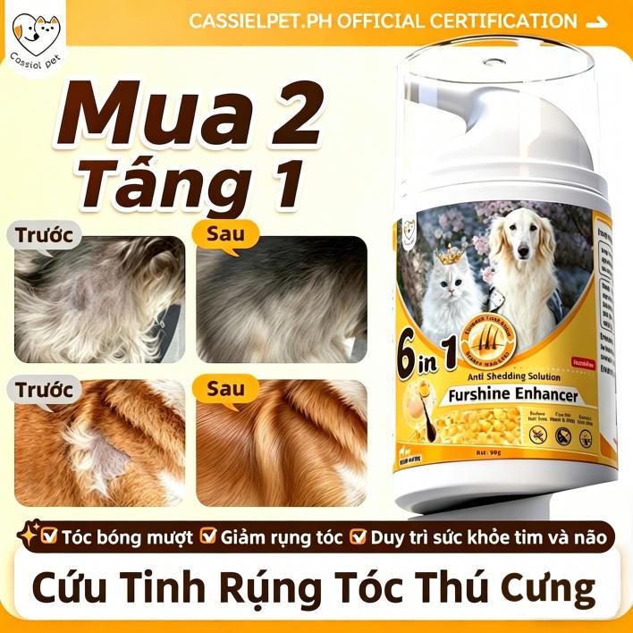 Cassiel Pet 6 Trong 1 Sản Phẩm Làm Bóng Lông Và Cải Thiện Sức Khỏe Da Giúp Giảm Rụng Lông Cho Chó Và Mèo