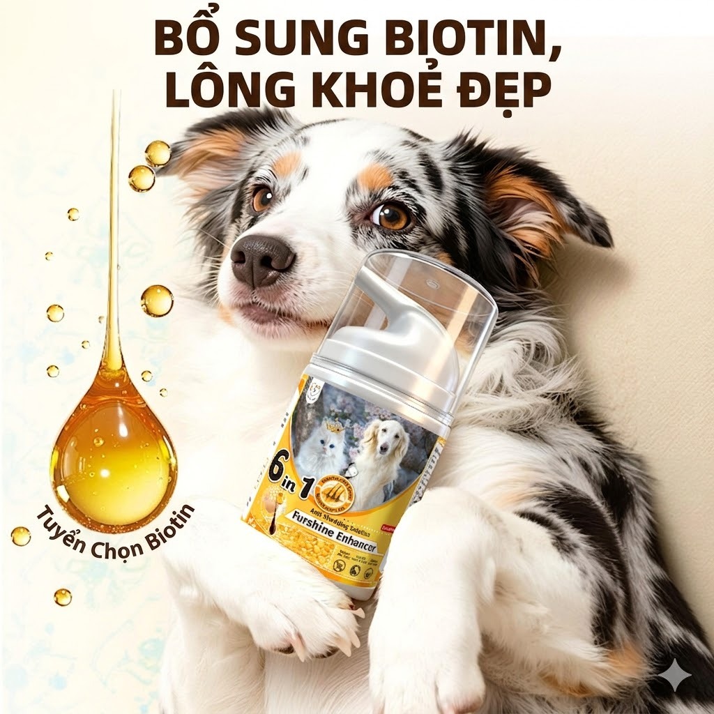 Cassiel Pet 6 Trong 1 Sản Phẩm Làm Bóng Lông Và Cải Thiện Sức Khỏe Da Giúp Giảm Rụng Lông Cho Chó Và Mèo