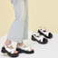 Giày Sandal Nữ Đế Xuồng Cao 6cm Da PU Hở Mũi Thời Trang Pixie H363