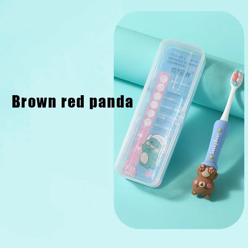 Bàn Chải Trẻ Em Lông Mềm Thân Thiện Môi Trường Chăm Sóc Răng Miệng Cho Bé 0-6 Tuổi An Toàn Mềm Mại
